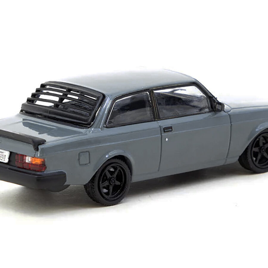 Volvo 242 Custom Gray "Road64" Series 1/64 Diecast Model Car by Tarmac Works Automotive
