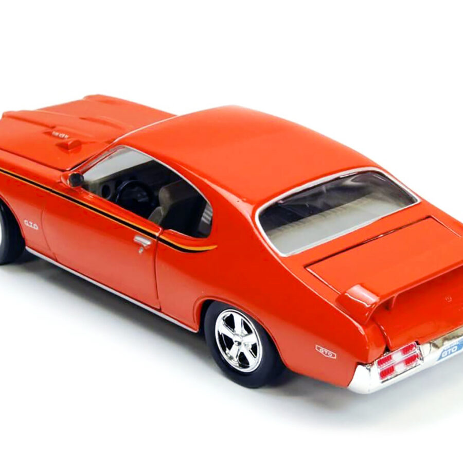 1969 Pontiac GTO Judge Orange with Stripes 1/24 Diecast Model Car by Motormax Automotive