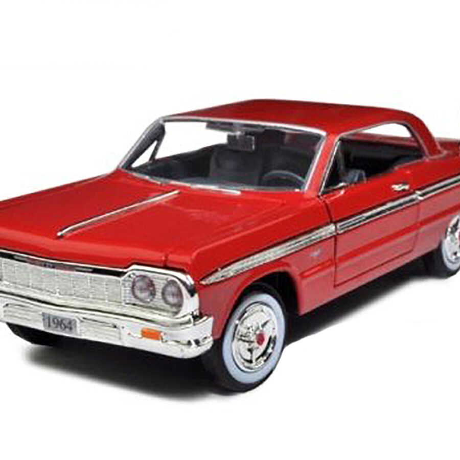 1964 Chevrolet Impala Red 1/24 Diecast Model Car by Motormax Automotive