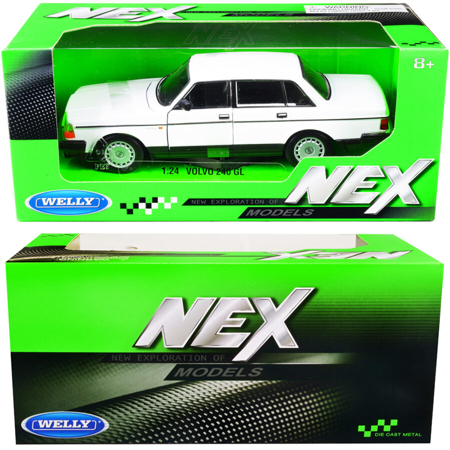 Volvo 240 GL White "NEX Models" 1/24 Diecast Model Car by Welly Automotive
