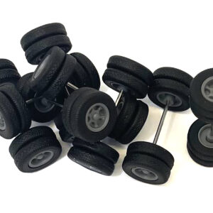 6-Spoke Rear Wheelset Set of 8 pieces 1/87 (HO) Plastic Model by Promotex  by Diecast Mania