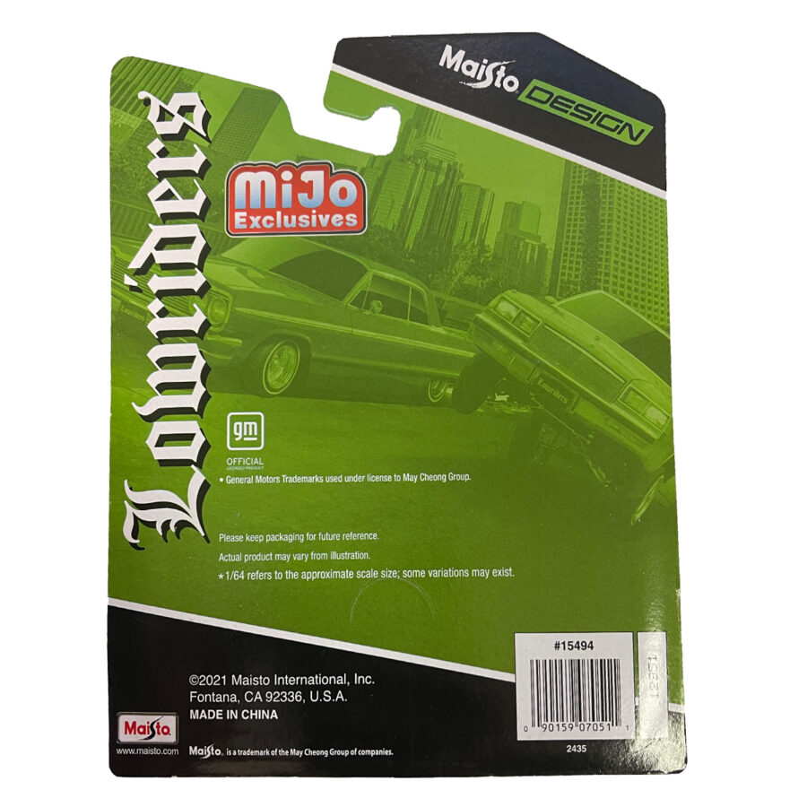 1987 Buick Regal T-Type Lowrider Red Metallic with Graphics "Lowriders" "Maisto Design" Series 1/64 Diecast Model Car by Maisto Automotive