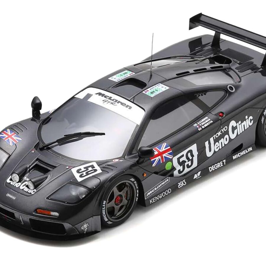McLaren F1 GTR #59 Yannick Dalmas - Masanori Sekiya - JJ Lehto "Kokusai Kaihatsu Racing" Winner "24 Hours of Le Mans" (1995) with Acrylic Display Case 1/18 Model Car by Spark Automotive