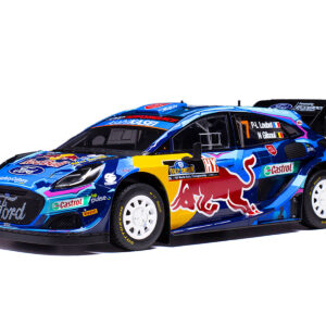 Ford Puma Rally1 #7 Pierre-Louis Loubet - Nicolas Gilsoul "Rally Sweden" (2023) 1/18 Diecast Model Car by IXO Models from the More Series store collection.