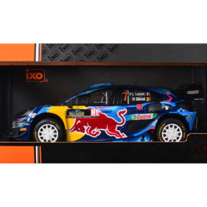 Ford Puma Rally1 #7 Pierre-Louis Loubet - Nicolas Gilsoul "Rally Sweden" (2023) 1/18 Diecast Model Car by IXO Models from the More Series store collection.