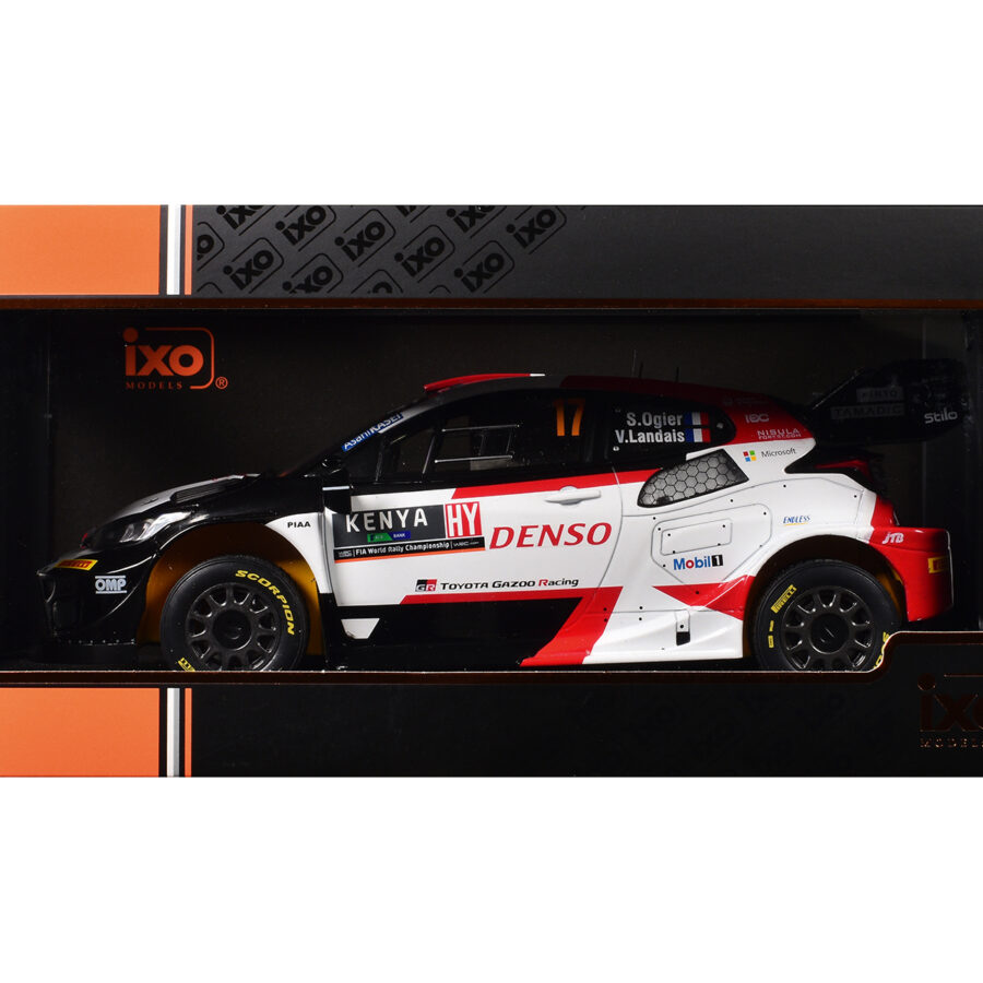 Toyota GR Yaris Rally1 Hybrid #17 Sebastien Ogier - Vincent Landais Winner "Safari Rally" (2023) 1/18 Diecast Model Car by IXO Models Automotive