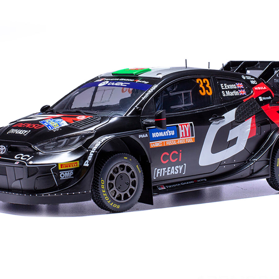 Toyota GR Yaris Rally1 Hybrid #33 Elfyn Evans - Scott Martin 2nd Place "Rally Sweden" (2024) 1/18 Diecast Model Car by IXO Models Automotive