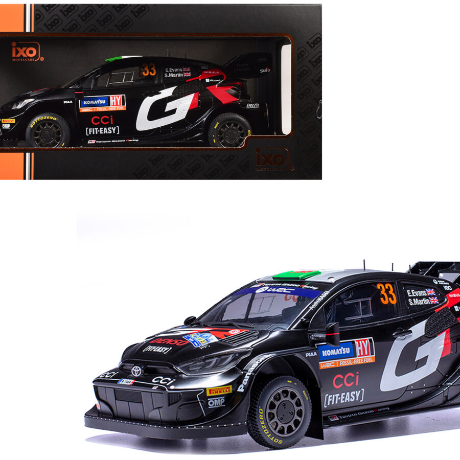 Toyota GR Yaris Rally1 Hybrid #33 Elfyn Evans - Scott Martin 2nd Place "Rally Sweden" (2024) 1/18 Diecast Model Car by IXO Models Automotive