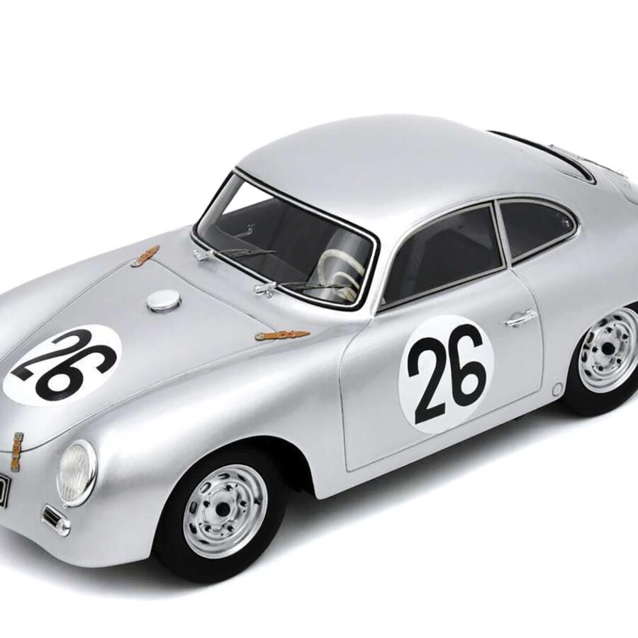 Porsche 356 #26 Max Nathan - Helmut 'Helm' Glockler "Porsche KG" "24 Hours of Le Mans" (1956) with Acrylic Display Case 1/18 Model Car by Spark Automotive