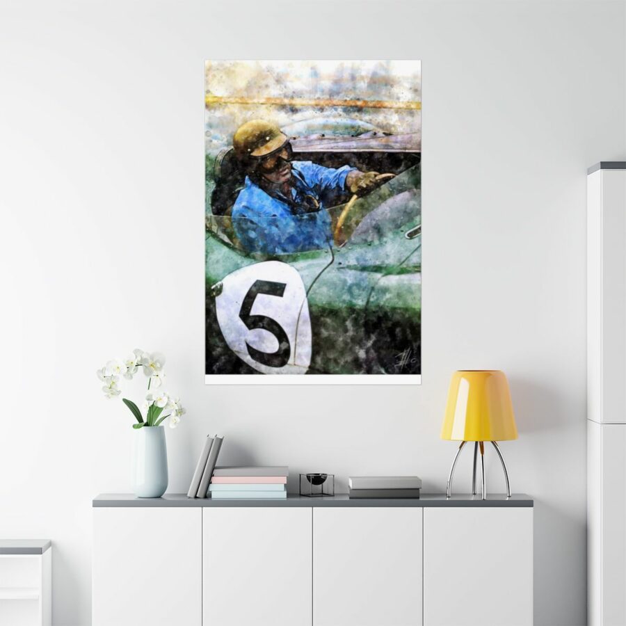 Carroll Shelby, 1959, Poster Sports Car Racing Art
