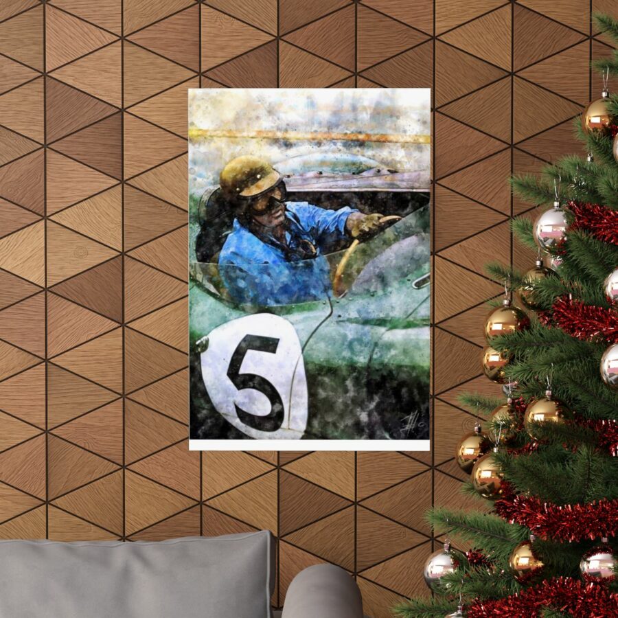 Carroll Shelby, 1959, Poster Sports Car Racing Art