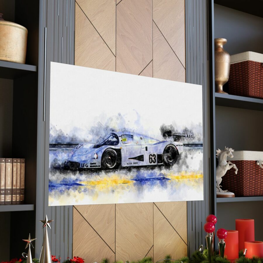 Sauber Mercedes C9, Poster Sports Car Racing Art