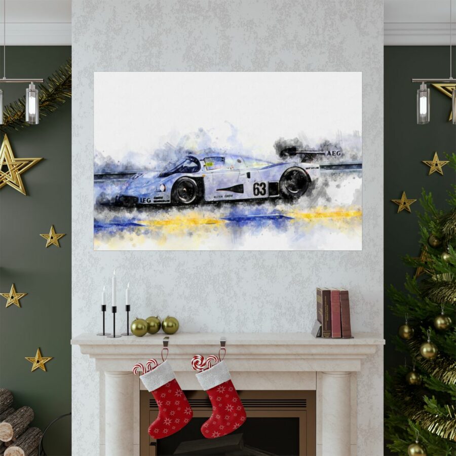 Sauber Mercedes C9, Poster Sports Car Racing Art