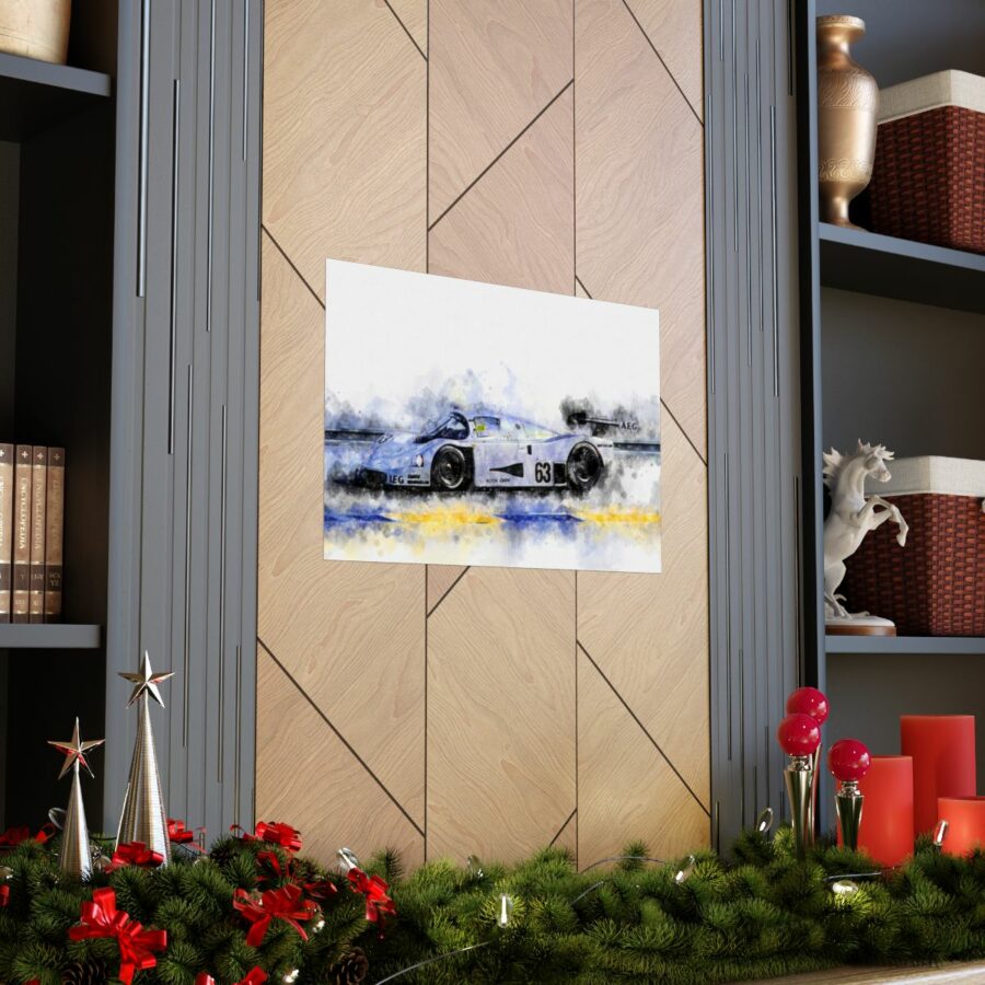 Sauber Mercedes C9, Poster Sports Car Racing Art