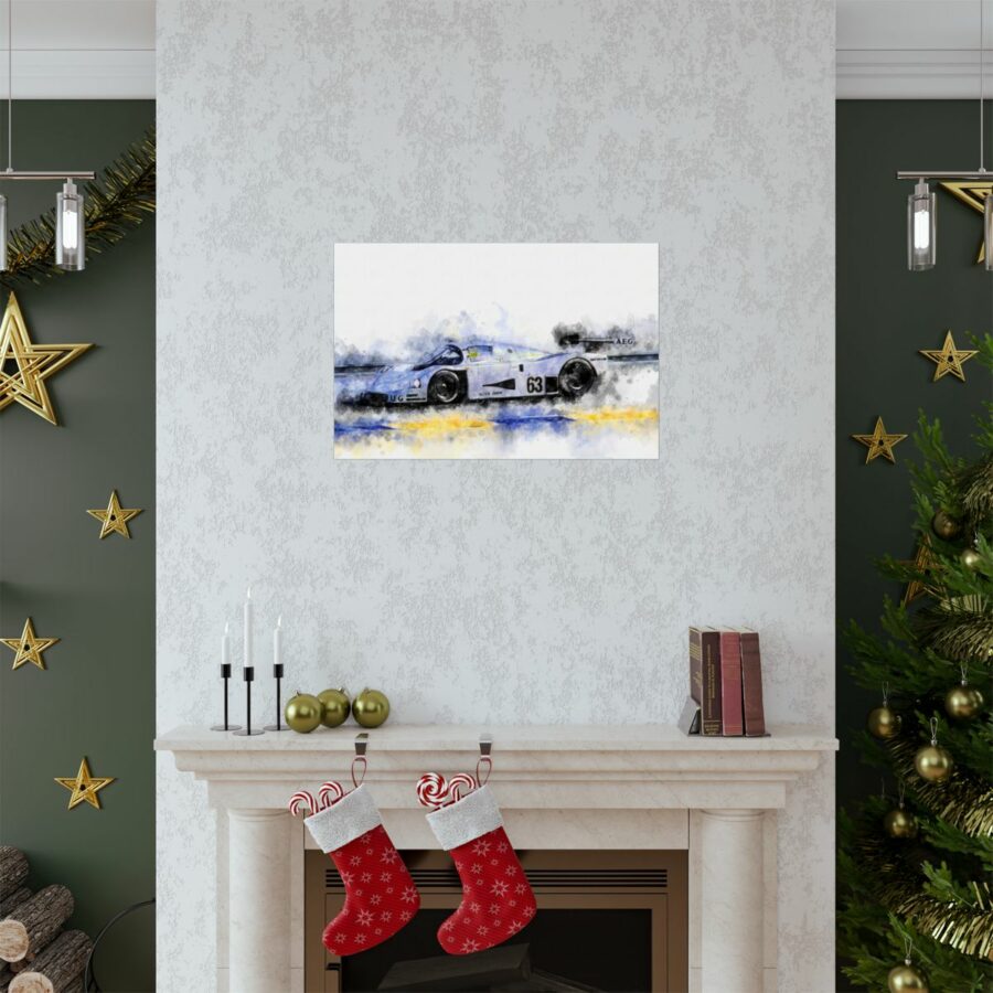 Sauber Mercedes C9, Poster Sports Car Racing Art
