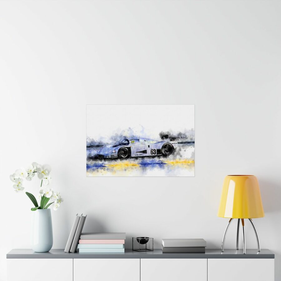 Sauber Mercedes C9, Poster Sports Car Racing Art