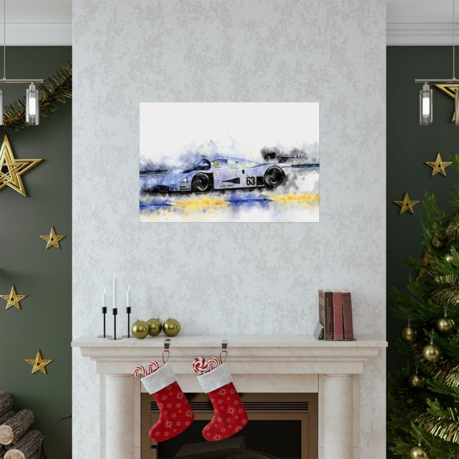 Sauber Mercedes C9, Poster Sports Car Racing Art