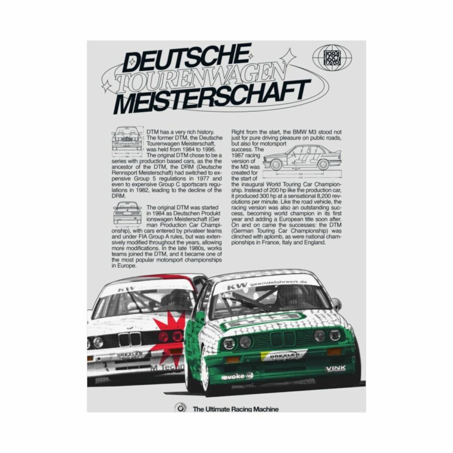 E30 BMW M3 DTM - Poster - Atelier de l'Automobile Automotive