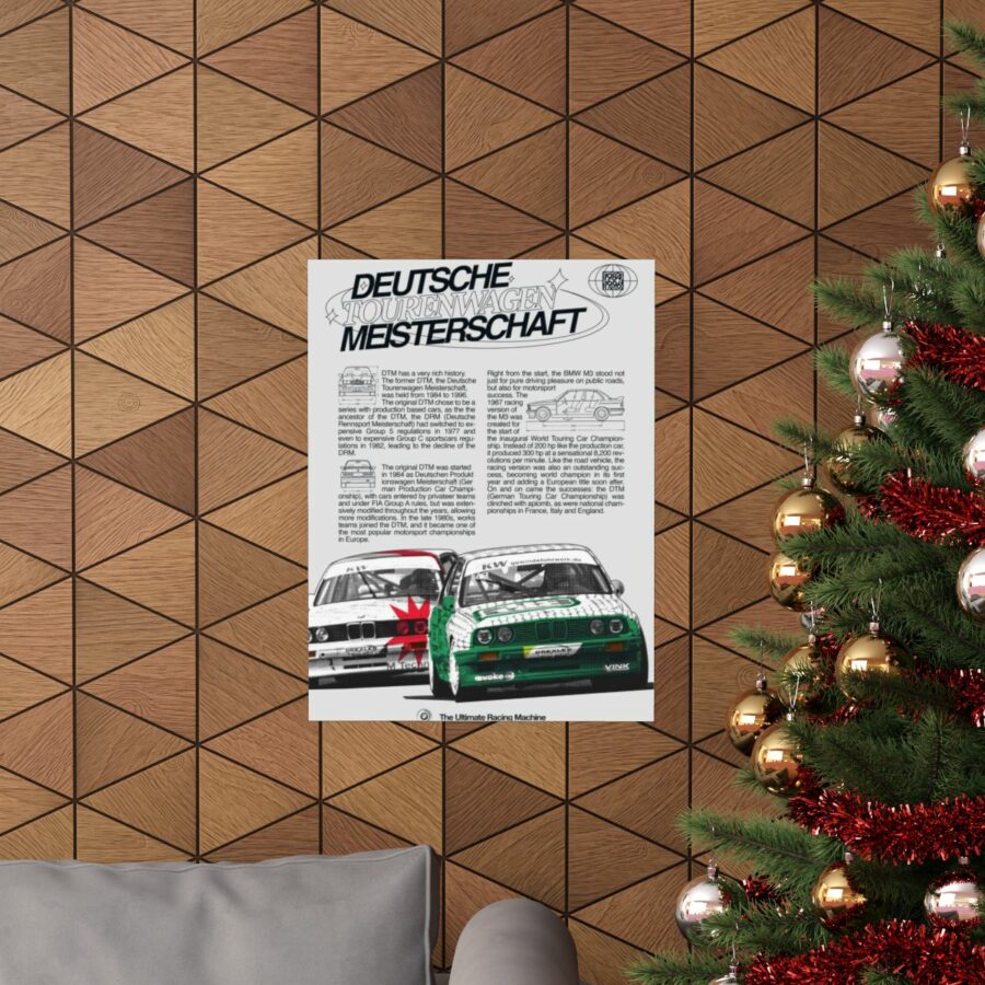 E30 BMW M3 DTM - Poster - Atelier de l'Automobile Automotive