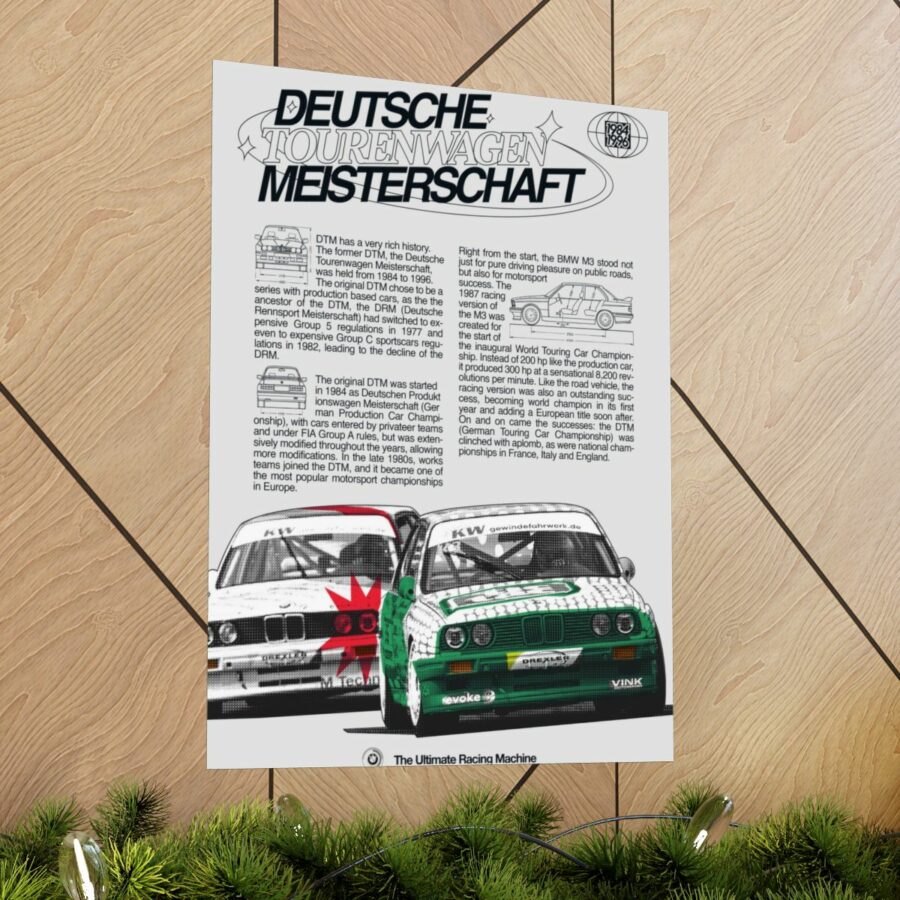 E30 BMW M3 DTM - Poster - Atelier de l'Automobile Automotive