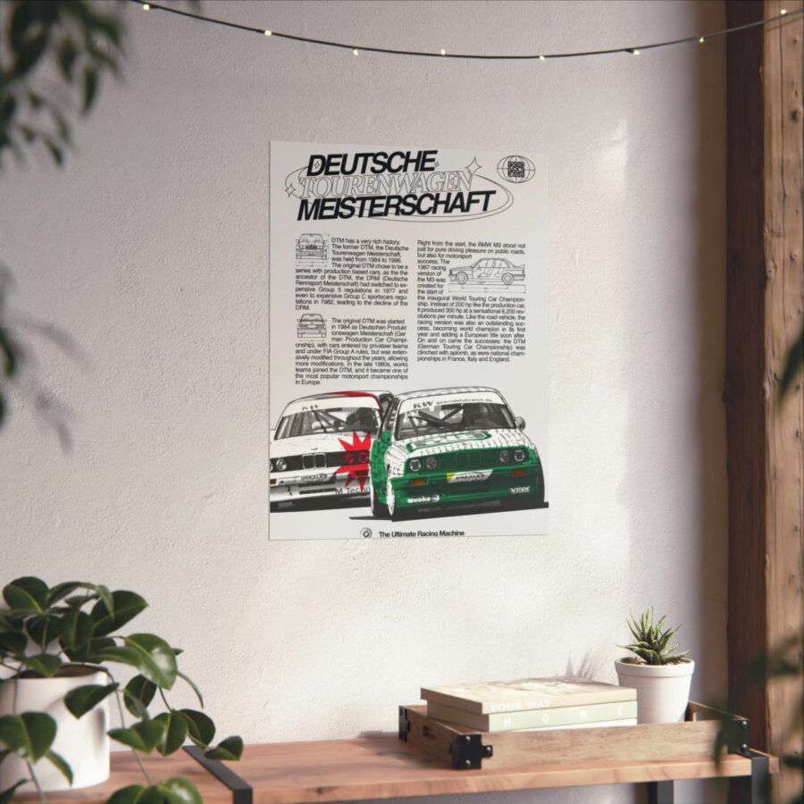 E30 BMW M3 DTM - Poster - Atelier de l'Automobile Automotive