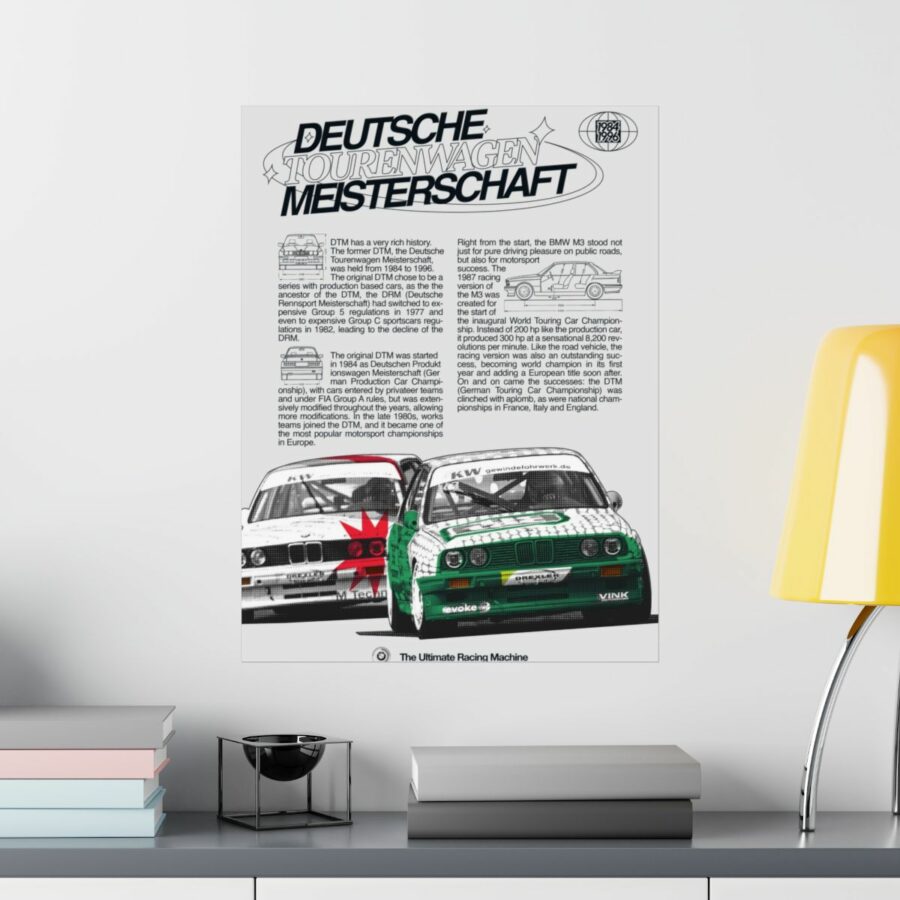 E30 BMW M3 DTM - Poster - Atelier de l'Automobile Automotive