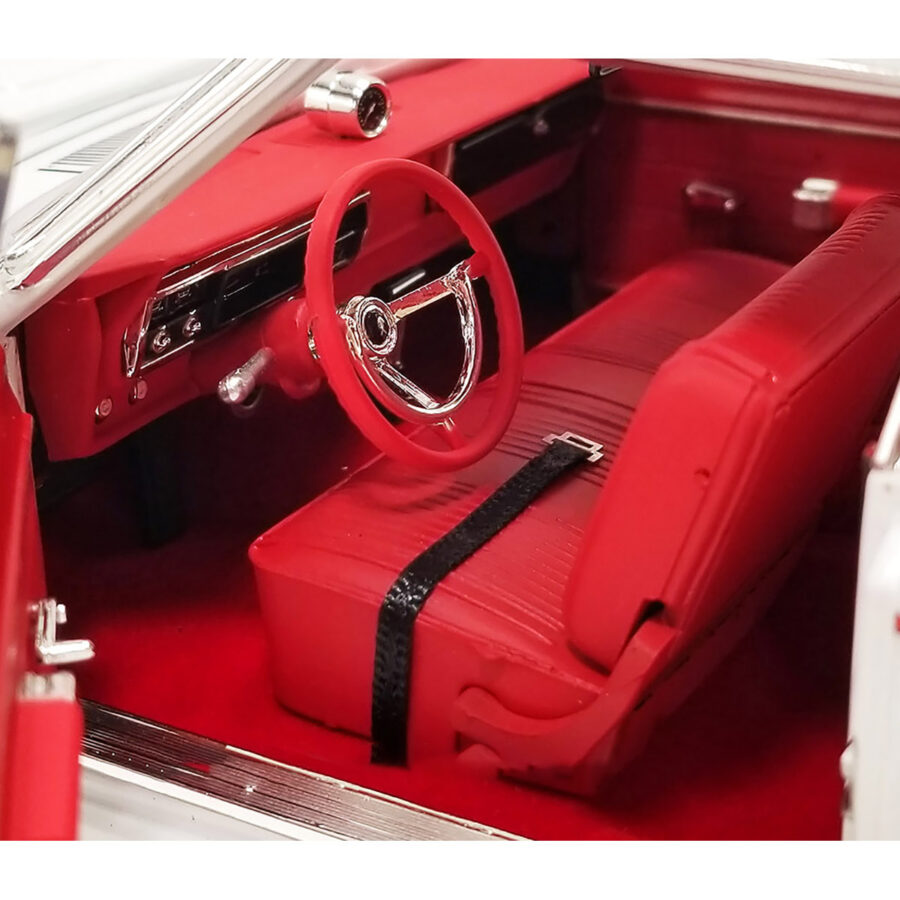1967 Plymouth Belvedere II Super Stock "Don Grotheer" White with Graphics and Red Interior Limited Edition to 306 pieces Worldwide 1/18 Diecast Model Car by ACME Automotive