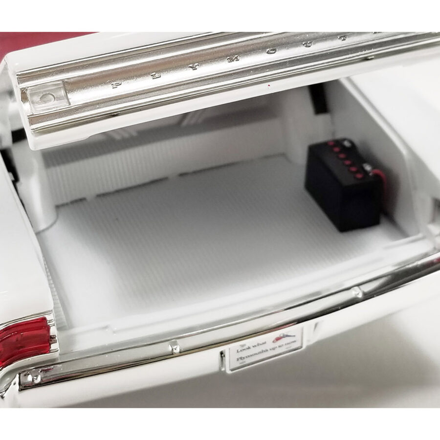 1967 Plymouth Belvedere II Super Stock "Don Grotheer" White with Graphics and Red Interior Limited Edition to 306 pieces Worldwide 1/18 Diecast Model Car by ACME Automotive