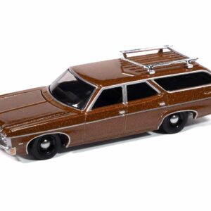 1970 Chevrolet Kingswood Estate Wagon Classic Copper Metallic with Roof Rack "Muscle Wagons" Series 1/64 Diecast Model Car by Auto World  by Diecast Mania