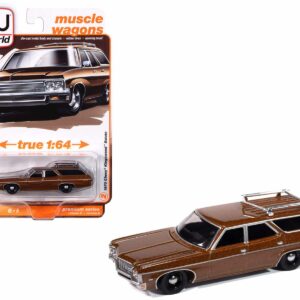 1970 Chevrolet Kingswood Estate Wagon Classic Copper Metallic with Roof Rack "Muscle Wagons" Series 1/64 Diecast Model Car by Auto World  by Diecast Mania