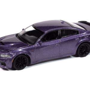 2023 Dodge Charger R/T Scat Pack Plum Crazy Metallic "Modern Muscle" Series 1/64 Diecast Model Car by Auto World  by Diecast Mania