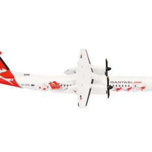 Bombardier Q400 Commercial Aircraft "QantasLink - Dasher-8 Livery" (VH-QOW) White with Graphics 1/200 Diecast Model Airplane by Herpa  by Diecast Mania