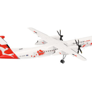 Bombardier Q400 Commercial Aircraft "QantasLink - Dasher-8 Livery" (VH-QOW) White with Graphics 1/200 Diecast Model Airplane by Herpa  by Diecast Mania