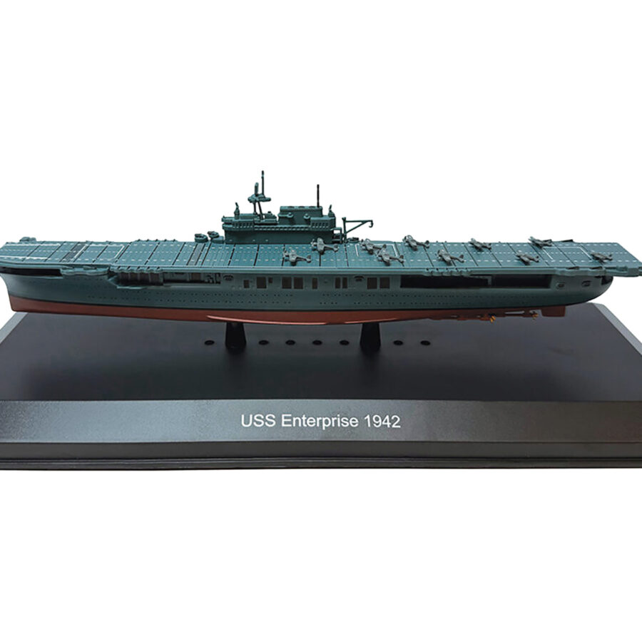 USS Enterprise (CV-6) Aircraft Carrier (1942) 1/1100 Diecast Model by Diecast of Defense Automotive