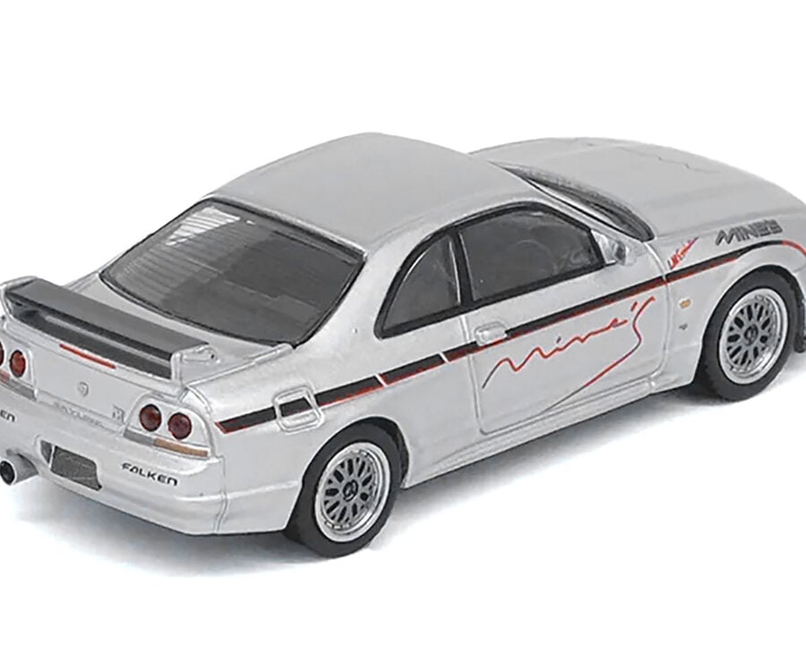 Nissan Skyline GT-R N1 (R33) RHD (Right Hand Drive) "Tuned by Mine's" Silver 1/64 Diecast Model Car by Inno Models Automotive