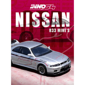 Nissan Skyline GT-R N1 (R33) RHD (Right Hand Drive) "Tuned by Mine's" Silver 1/64 Diecast Model Car by Inno Models  by Diecast Mania