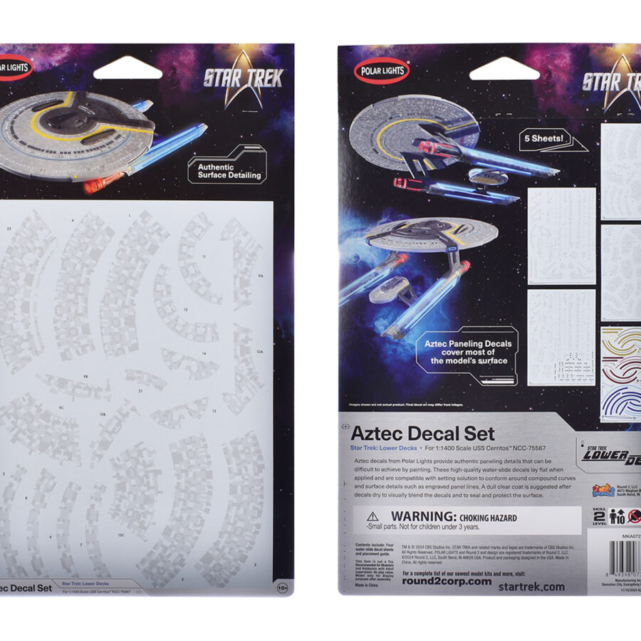 USS Cerritos NCC-75567 Aztec Decal Set "Star Trek: Lower Decks" (2020-2024) TV Series 1/1400 Scale by Polar Lights Automotive
