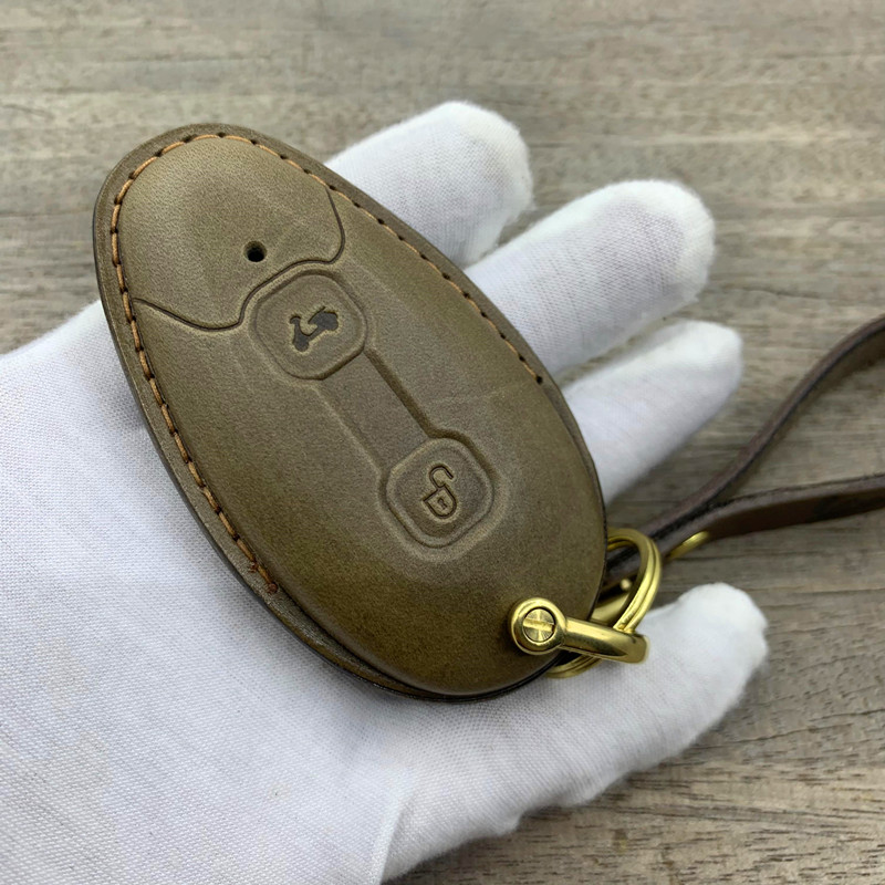 Vespa GTS300 Key Case – Handmade Leather Remote Cover for Smart Key Custom Vintage Colors Available Belgium GP - Spa-Francorchamps Track Art