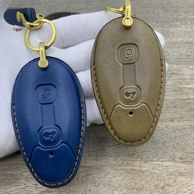Vespa GTS300 Key Case – Handmade Leather Remote Cover for Smart Key Custom Vintage Colors Available Belgium GP - Spa-Francorchamps Track Art