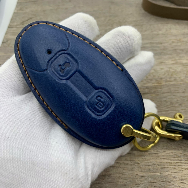 Vespa GTS300 Key Case – Handmade Leather Remote Cover for Smart Key Custom Vintage Colors Available Belgium GP - Spa-Francorchamps Track Art