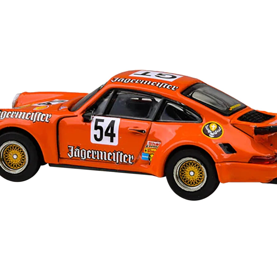 Porsche 911 Carrera RSR 3.0 #54 "Jaegermeister - Kremer" Orange 1/64 Diecast Model Car by Paragon Models Automotive