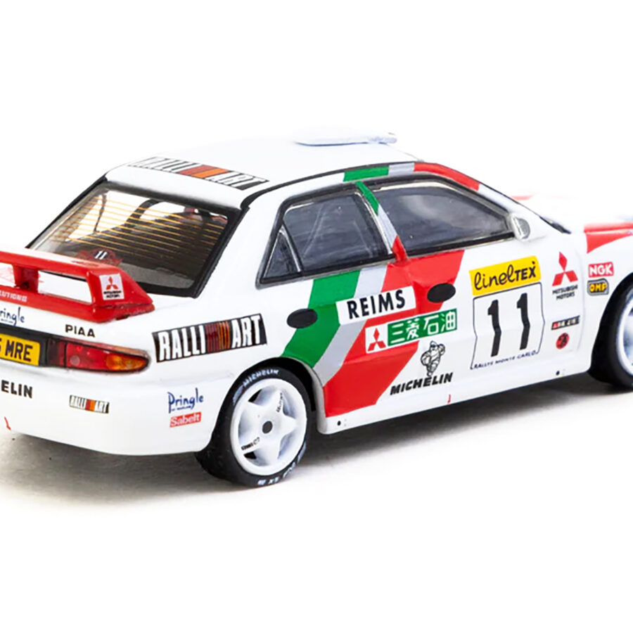 Mitsubishi Lancer Evolution II RHD (Right Hand Drive) #11 Tommi Makinen - Seppo Harjanne "Rallye Monte-Carlo" (1995) "Global64" Series  1/64 Diecast Model by Tarmac Works WRC & Rally