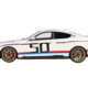 BMW M4 3.0 CSL #50 White with Blue and Red Stripes 1/18 Model Car by Top Speed BMW M4 3.0 CSL #50 White with Blue and Red Stripes 1/18 Model Car by Top Speed