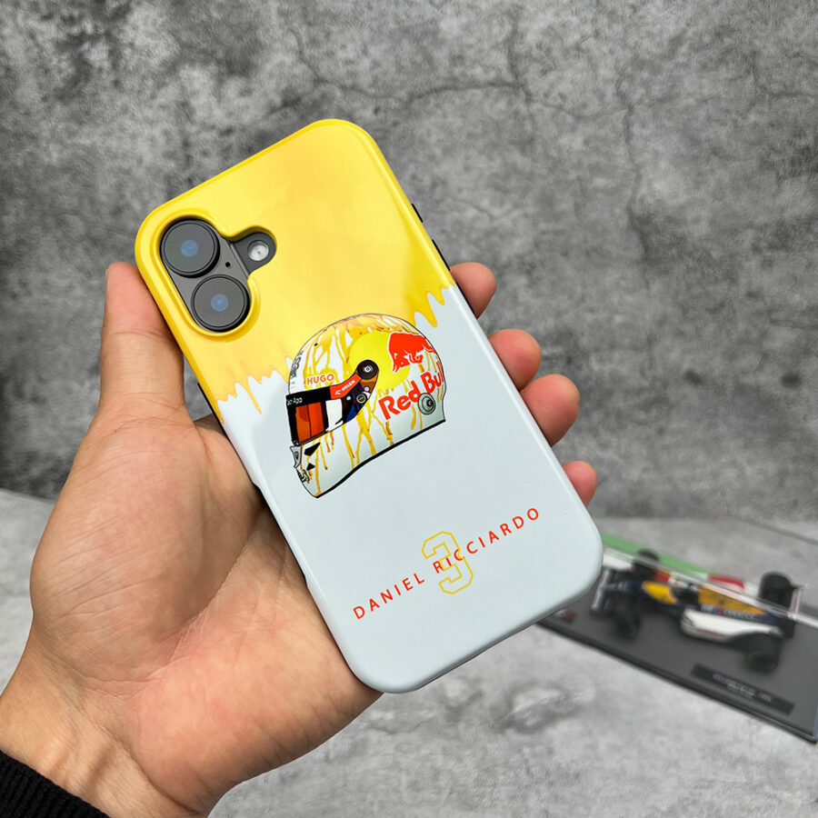 Daniel Ricciardo 2024 Canadian Grand Prix Helmet Phone Case – Maple Dan Edition Canadian GP - Montreal Track Art