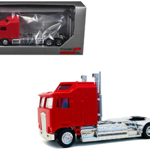 Kenworth K100 with 5-Bar Grill and XXL Chassis Red 1/87 (HO) Plastic Model by Promotex  by Diecast Mania