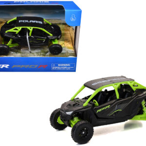 Polaris RZR Pro R UTV Black and Lime Green Diecast Model by New Ray Sports Car Racing Model Cars by Diecast Mania