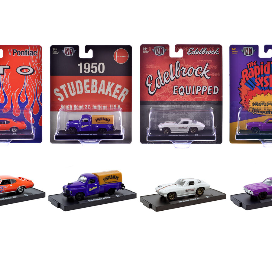 "Auto-Drivers" Set of 4 pieces in Blister Packs Release 123 Limited Edition to 9600 pieces Worldwide 1/64 Diecast Model Cars by M2 Machines Automotive