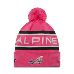 2025 Alpine Racing Team Pink Cuff Knit Beanie from the F1 Caps store collection.