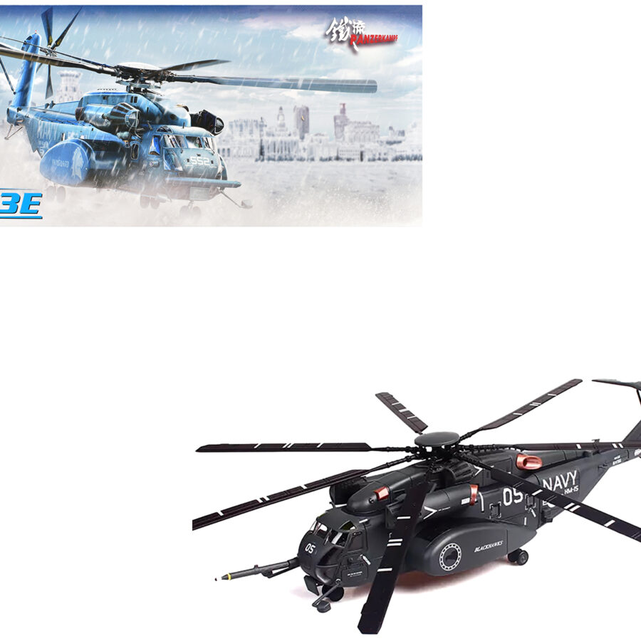 Sikorsky MH-53E Sea Dragon Helicopter "United States Navy Blackhawks Tail Number 05" Dark Gray 1/72 Diecast Model by Panzerkampf Automotive