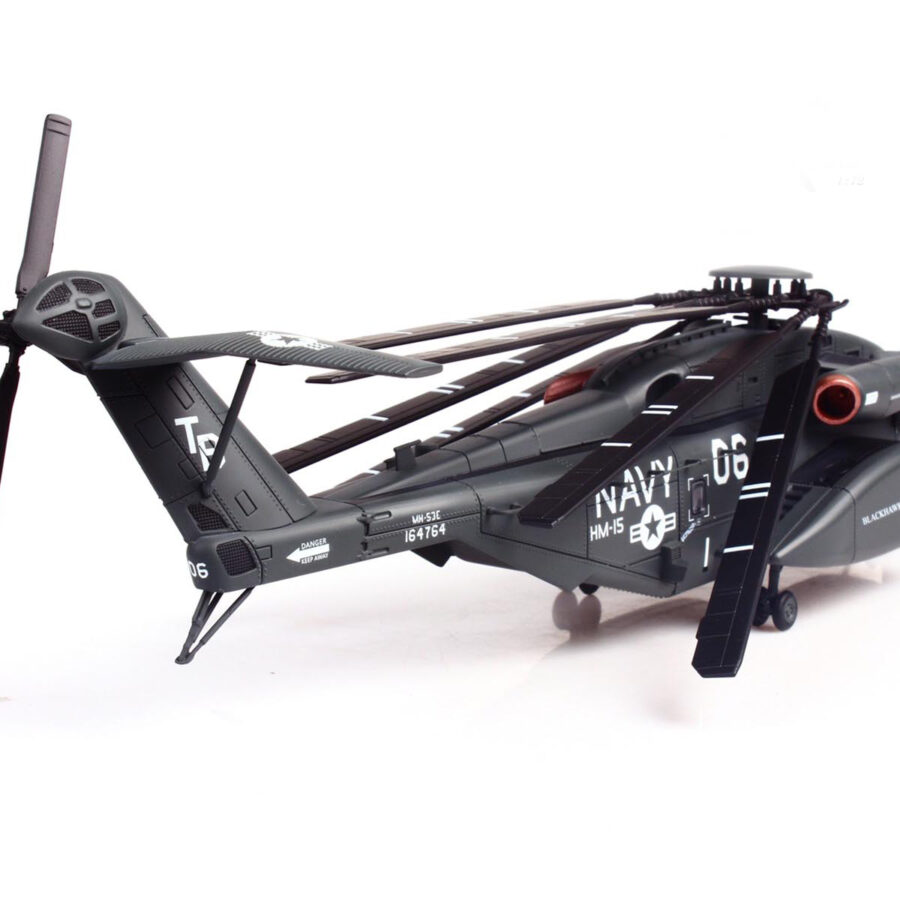 Sikorsky MH-53E Sea Dragon Helicopter "United States Navy Blackhawks Tail Number 06" Dark Gray 1/72 Diecast Model by Panzerkampf Automotive